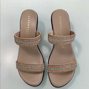 Athena Alexander Rhinestone Wedge Sandal
